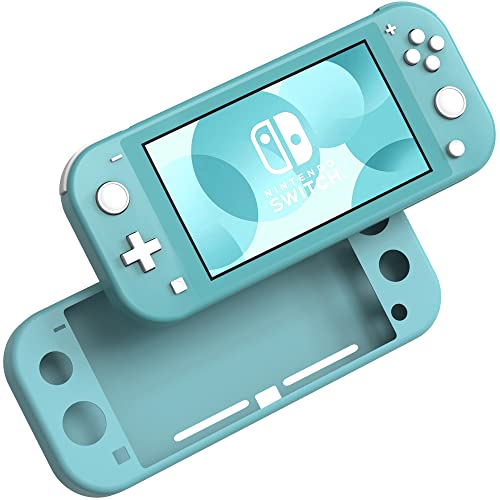 Coque Silicone Bleu Compatible avec Nintendo Switch Lite - Etui Housse Protection Anti Rayure Anti Choc Anti Dérapant Phonillico® Cover