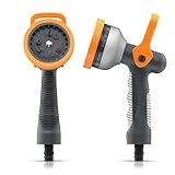 Brandson - Gartenbrause Metall frostsicher − Hochdruck Handbrause Garten - 9 Sprühbilder – einfache Bedienung per Kipphebel - robuster Metallkopf - frostsicher - 3/4 Zoll
