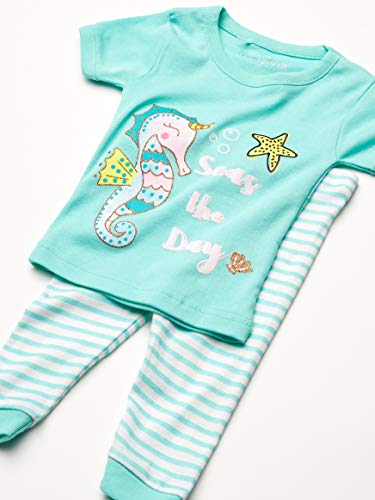 Girls' Seas The Day Sleepwear 4pc Set 2 Tops, Pants, and Shorts2