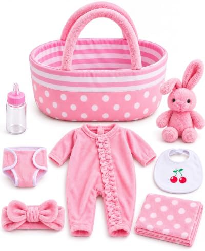 BABESIDE Reborn Baby Doll Clothes 8 Set for Baby Girl