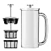 Produktbild ESPRO  P7 French Press  doppelwandiger, isolierter Kaffee- und Teebereiter aus Edelstahl mit Mikrofilter  hält Getränke länger heiß, perfekt für Zuhause (polierter Edelstahl, 18 oz)