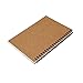 TWONE 3 Packs Soft Cover Notebook with Lined Paper Brown Spiral Notebooks with 100 Ruled Pages 50 Sheets Memo Notepads for Home School Travel, 8.25 x 5.55 inch