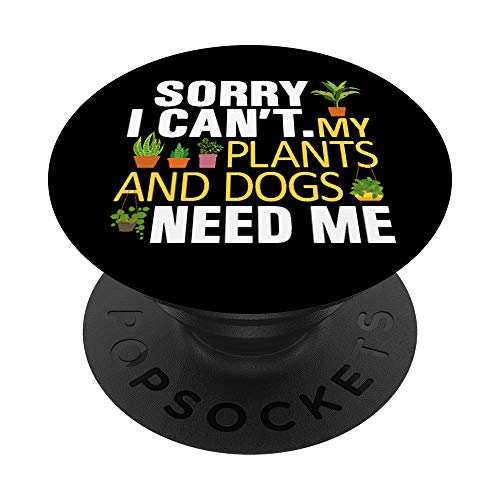 Love Plants And Dogs Humor Gardening Lover Funny Gardener PopSockets PopGrip: Impugnatura per Telefoni Cellulari e Tablet Intercambiabile