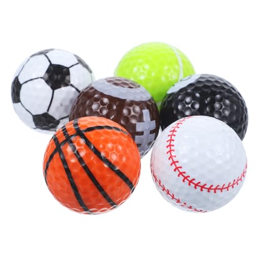 Gogogmee Sports Ball Themed Golf Balls Bright Golf Balls Golf Golf Training Balls for Boys and Girls and Adults