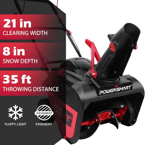 Powersmart 21 Inch Single Stage Gas Snow Blower With 212Cc 4-Cycle Ohv Engine thumb #1