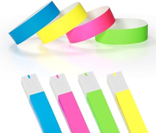 800 Bracelets Identification Événement Imperméables - Bracelets Papier Multicouleurs Pour Fêtes Concerts Festivals