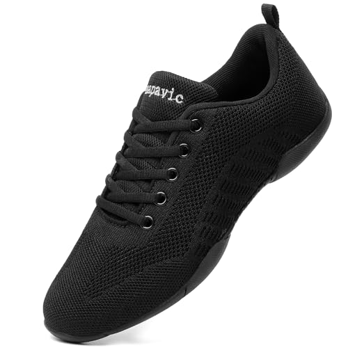 Image of Cheer Shoes for Youth Girls White Cheerleading Athletic Dance Shoes Tennis Sneakers for Competition Sport Training