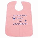 Zhcwldmi wasserdichtes Lätzchen für Erwachsene, Pink, 70x47 cm – ideal für Senioren & Erwachsene beim Essen