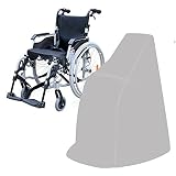 Funda para silla de ruedas para personas mayores, tela Oxford gris de 3 capas, a prueba de polvo, impermeable, funda para silla de ruedas para scooter de movilidad, para funda para silla de rueda