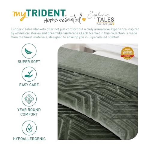 Image of MYTRIDENT Blanket for Winter Double Size, Home Essential Euphoric Tales Collection, 340 GSM Blanket Double - Cargo