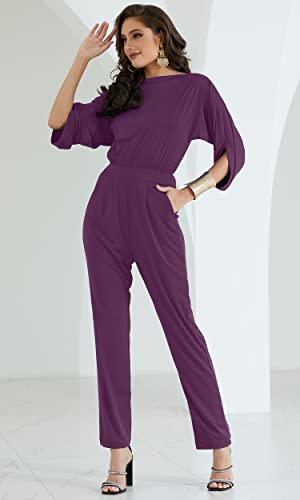 Image of KOH KOH Womens Short Sleeve Semi Formal Cocktail One Piece Jumpsuit Romper