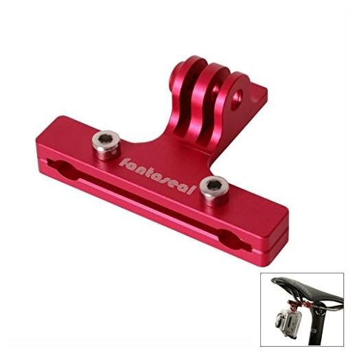 Fantástico soporte para bicicleta, Montaje de bicicleta Cámara de acción Asiento de sillín de 2 rieles Soporte de riel Compatible para GoPro Hero 7/6/5/4 / 3 + / 3 / Session, etc. Cámara deportiva