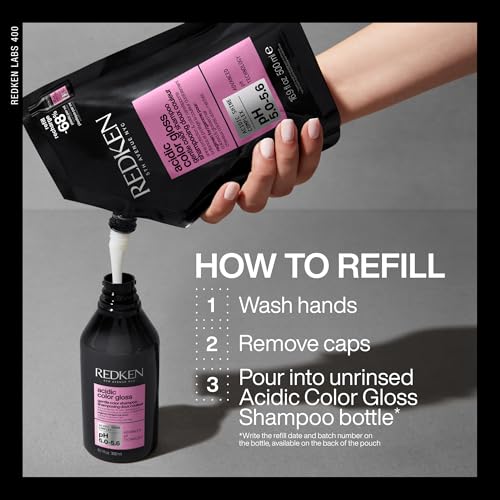 Redken Acidic Color Gloss Sulphate Free Shampoo Glass Like Shine for Colour Treated Hair 300ml for Women sulphate free - vue 4