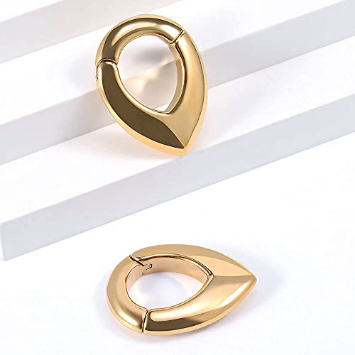 PUNKYOUTH Ear Hanger Weights for Stretched Ear Lobe Stainless Steel Ear Gauges 2g(6mm) Ear Plugs Tunnels Body Piercing Jewelry Kit4