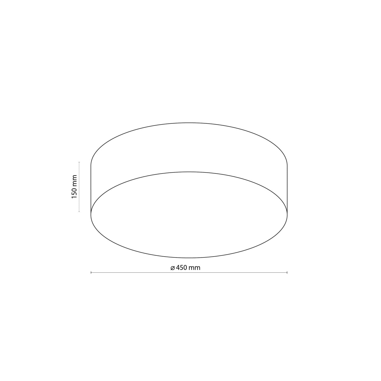 Licht-Erlebnisse Deckenleuchte rund Stoff Schirm Ø 45 cm blendarm flach 4x E27 Deckenlampe Wohnzimmer Schlafzimmer