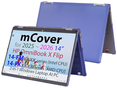 Coque mCover HP OmniBook X Flip 14-FMxxxx coque ultra fine compatible charnière 360 degrés