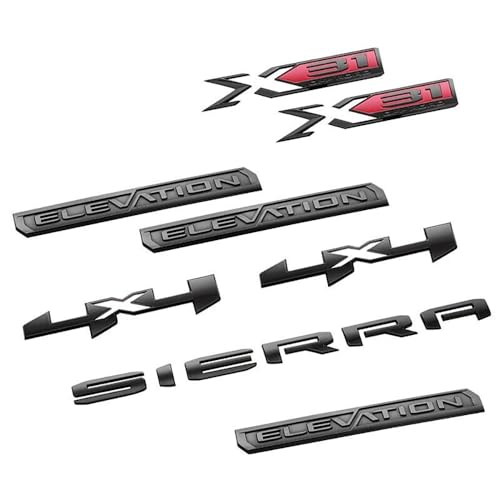 Emblema negro Sierra Elevation Edition de acabado premium