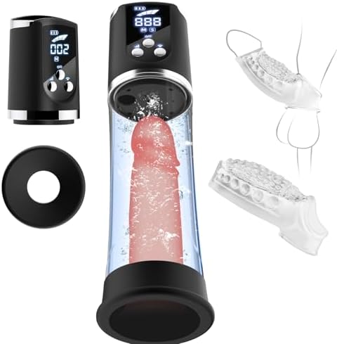 Water Penis Pump Sex Toys for Men with Penis Sleeve, Automatic Va...