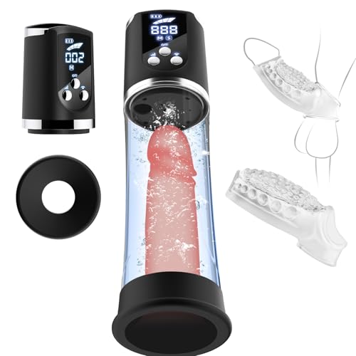 Water Penis Pump Sex Toys for Men with Penis Sleeve, Automatic Va...