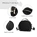 YONBEN Oxford canvas bag Korean style wild fashion messenger bag female small fresh one shoulder portable small round bag (Black)
