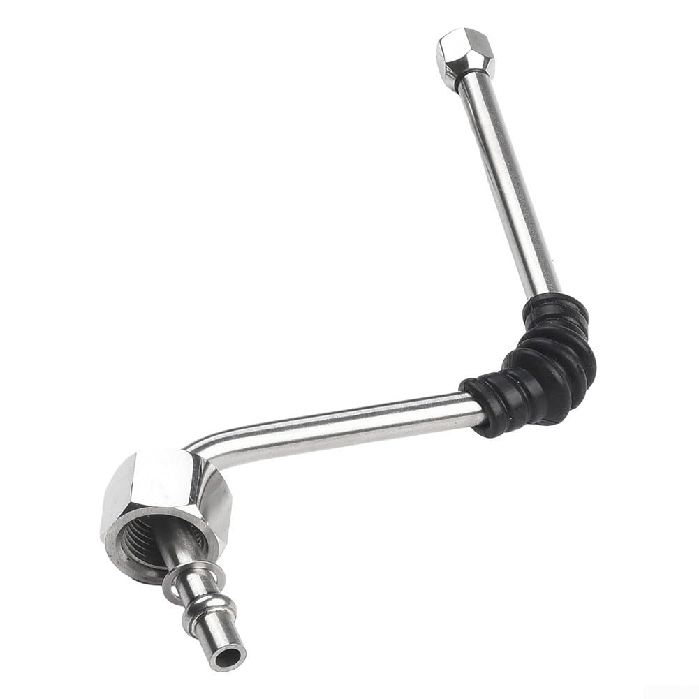 Varita de vapor mejorada para Dedica EC680 EC685 ECP35 Series, boquilla espumadora de leche de 6 mm con codo de goma antiquemaduras, pieza de repuesto de brazo de vapor de acero inoxidable (3 agujeros — view 2
