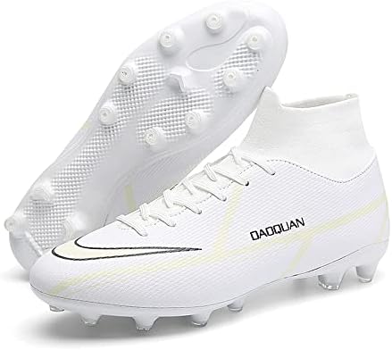 World Cup/Student Games Competition Shoes Foture 4.1 Netfit FG AG Rainbow Sports Football Shoes XX 17.2 Solidly Nailed Football Shoes (4.5, White, Numeric_4_Point_5)