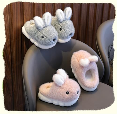 Image of Cute Women's Rabbit Slippers - Warm & Plush, Cartoon Design, Perfect for Winter & Indoor /Outdoor Use