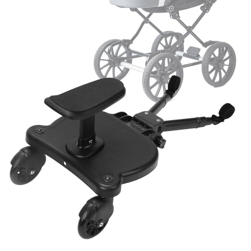 Utilizzo universale: la tavola Tubiaz Buggy Board è dotata di barre di collegamento regolabili e robusti nastri in e si adatta alla maggior parte dei passeggini e passeggini comuni. Ideale per famiglie con due bambini quando un bambino più grande non vuole camminare tutta la strada.