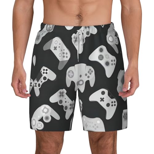 Short de bain imprimé Game Controller pour homme, maillot de plage d'été respirant