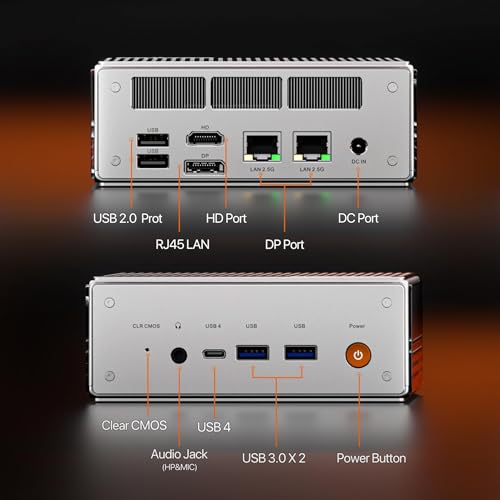 Image of PELADN Mini PC Core i7-12650H(Up to 4.7Ghz),16GB RAM 512GB M.2 PCIe 3.0 NVMe 2280 SSD,WiFi6 /BT5.2 /4K DP HDMI Type-C USB4 for Home Office