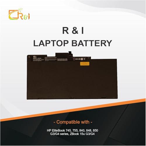 Image of R & I CS03XL Laptop Battery Compatible for HP Elitebook 745 755 840 848 850 G3 G4 ZBook 15u G3 G4 HSTNN-UB6S HSTNN-IB6Y 800231-141 800513-001 800231-1C1 CS03 CS03046XL HSTNN-I33C-4 Laptop Battery