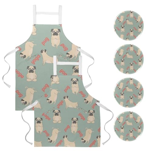 Tablier pour nettoyage de la maison lot de 2 afin d'éviter les taches de produits ménagers