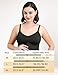 HOFISH Support Nursing Tank Tops for Breastfeeding, Comfort Stretch Non Padded Nursing Tops Camisoles Black Latte M