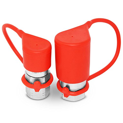 Image of Summit Hydraulics 1 /4 inch NPT Flat Face Hydraulic Quick Connect Coupler Set w /Dust Caps (Pack of 3)
