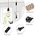 Industrial 15ft Pendant Light Cord - Hanging Light Kit with Switch Plug, Plug-in Pendant Light Cord Rope Pendant Lights Socket Set E26 E27 for Pendant Lamp Farmhouse Lamp Cable DIY Room Decor