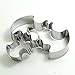 Bonayuanda Cookie Cutters Set Stainless Steel Mold (Set of 2), Silver