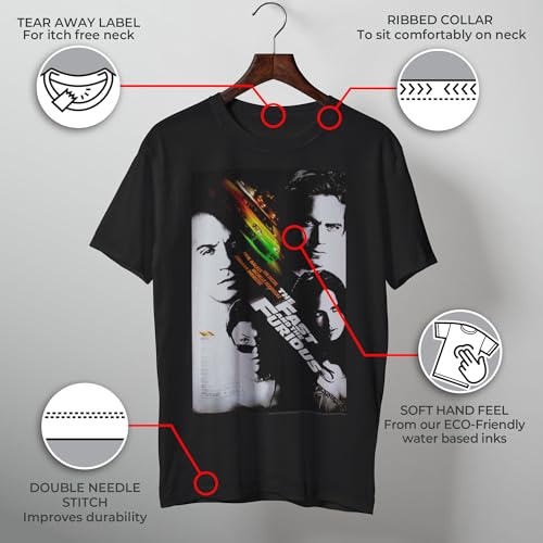Men's Fast & Furious Classic Movie Poster T-Shirt3
