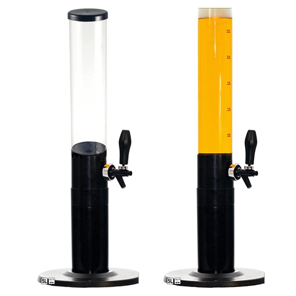 MU Bierturm, Bier Kass Dispenser Dispenser Mit 5,0 L Biergläsern Barrel Alkohol Weingießer Getränke Spender Bar Werkzeuge Für Home Xxxl