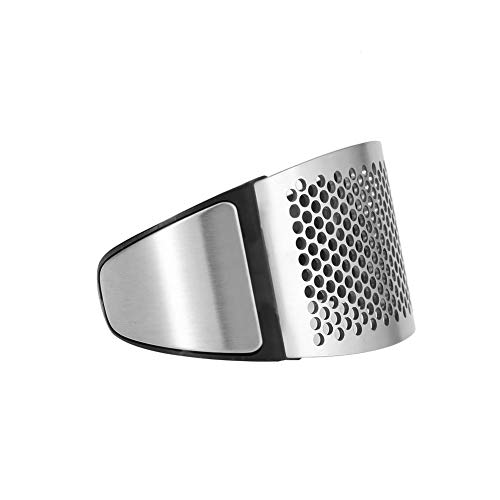 Stainless Steel Garlic Press, Proof Easy 360 ° Rotary Grinding Garlic Peeler with Anti Slip Grip for Smash Garlic Home Kitchen Mincer Tool