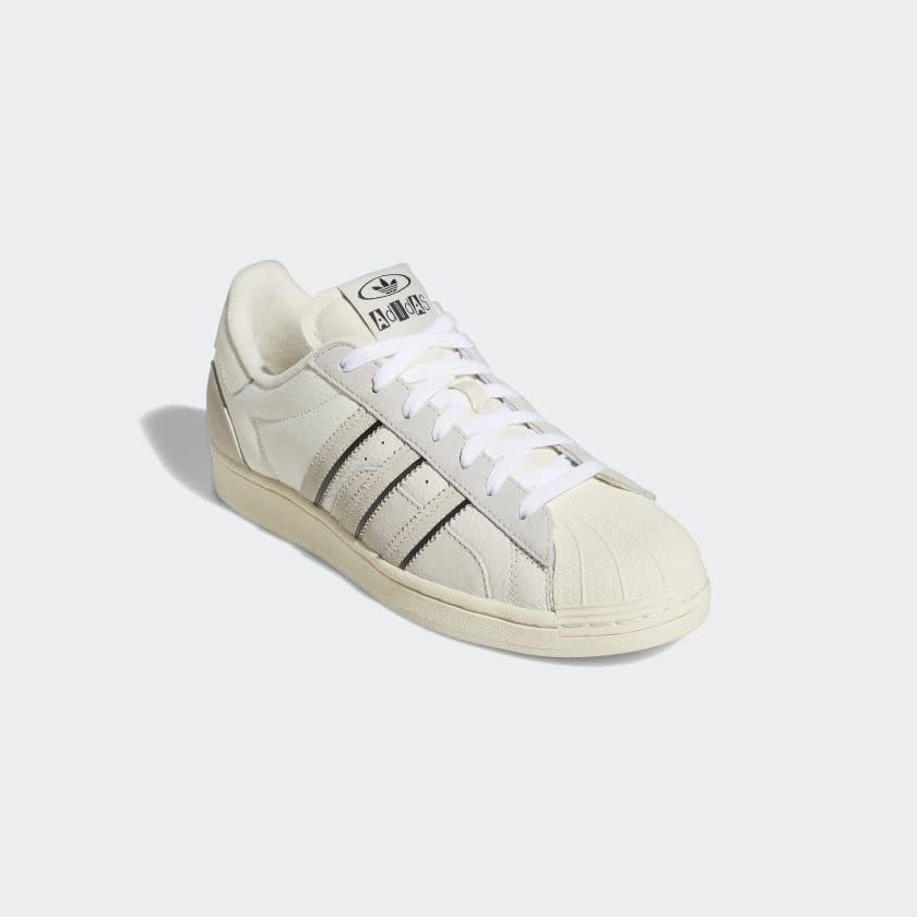 Image of adidas Superstar Mens Shoes Size 8.5, Color: Cloud White /Aluminium /Vivid Red