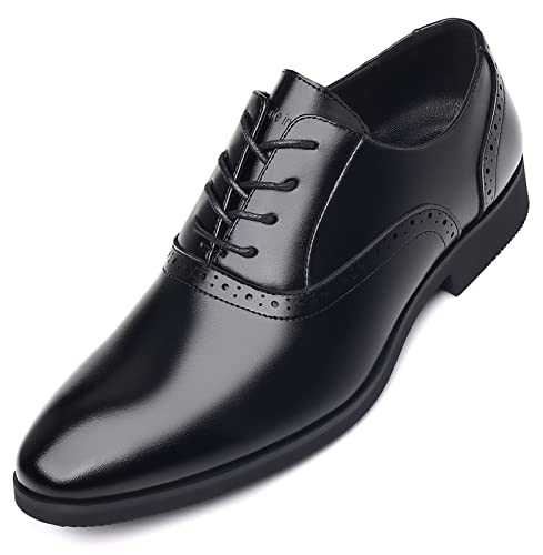 kkdom Mens Classic Lace up Dress Shoes Formal Oxford Business Shoes for Men