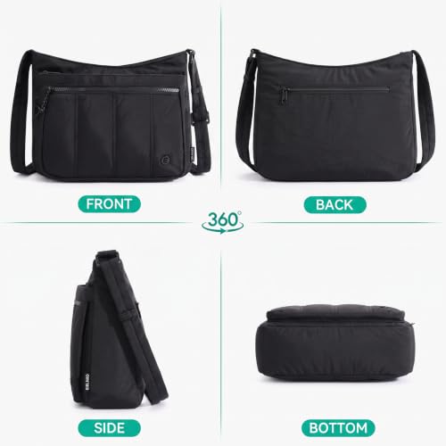 Image of Nylon Crossbody Bag for Women, Lightweight Shoulder Travel Purse