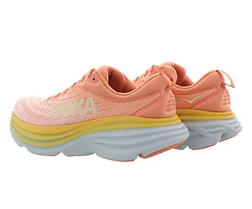 Hoka One One Bondi 8 Womens Shoes Size 9, Color: Shell Coral/Peach Parfait #TOP27