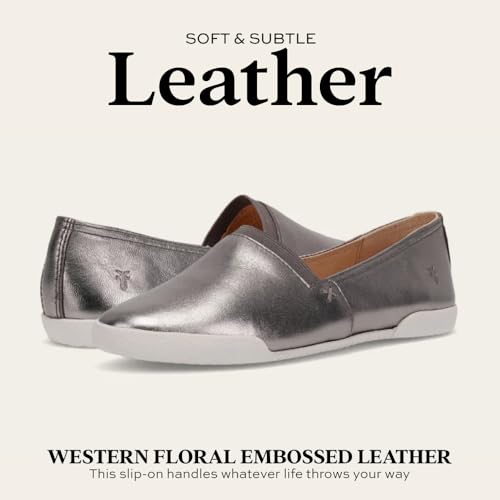 Image of Frye Melanie Slip On Shoes for Women Crafted from Premium Leather with Rubber Toe Bumpers and Soles, Leather Lining, and Removable Footbeds - 1 inch Outsole