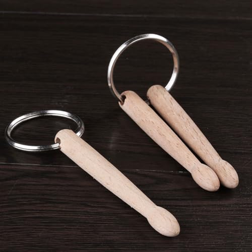 Llavero en forma de baqueta UPKOCH, 3 piezas, llaveros con diseño de tambor para músicos y entusiastas de la banda miniatura 6