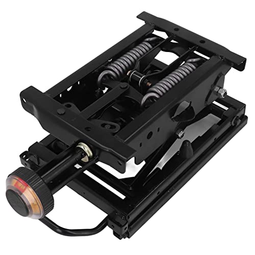 Jelquix Base de Amortiguación Mecánica del Asiento, Base de Suspensión del Asiento Universal con Manija de Ajuste de Peso 123 Mm hacia Adelante 128 Mm hacia Atrás Deslizante para RV Camión Barco