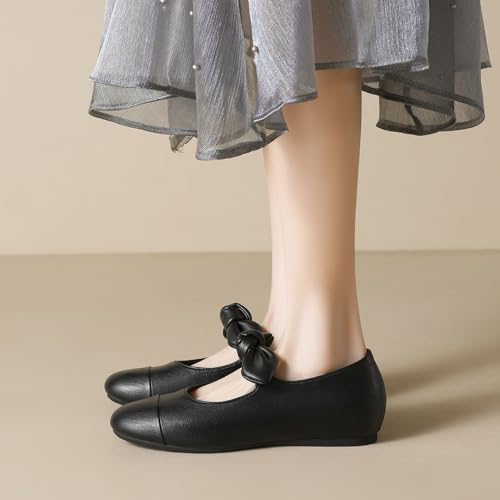 SWDZM Mary Jane Shoes Women Slip on Ballet Flat Dressy Comfortable Round Toe Flats for Women2