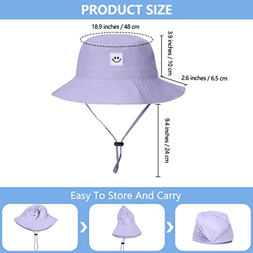 Ajg Baby Bucket Hats Smile Face Toddler Sun Protection Cotton Sun Hat Kids Summer Outdoor Beach Fishing Cap For Girls Boys（0-2Years） #TOP2