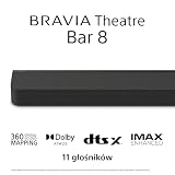 Sony BRAVIA Theatre Bar 8 Soundbar Singola Dolby Atmos, DTS:X, 13 altoparlanti, Wi-Fi, Bluetooth, Mappatura audio surround 360, audio Hi Res, Nero, HT-A8000