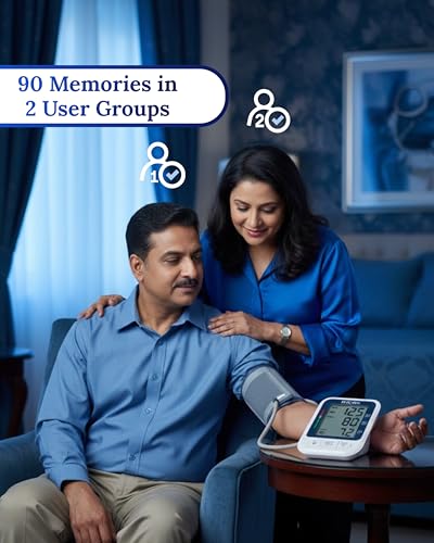 Image of Hicks N-950 Digital Blood Pressure Monitor for Upper Arm | Clinical Accuracy BP Machine with Large LCD Display & WHO Indicator (White)